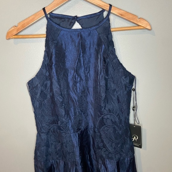 NWT Adrianna Papell Fit and Flare Midnight Blue Dress - Picture 4 of 10